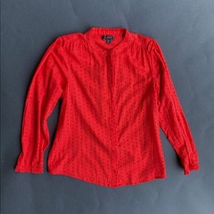J. Crew Red Blouse